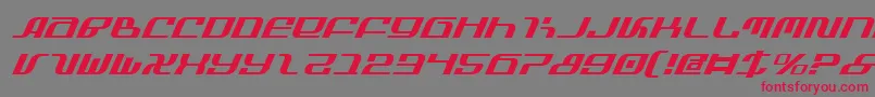 フォントInfinityFormulaItalic – 赤い文字の灰色の背景