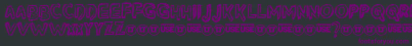 Więcej informacji o czcionce SilverDustdemo Czcionka SilverDustdemo – fioletowe czcionki na czarnym tle