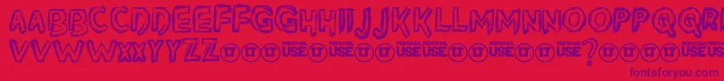 SilverDustdemo Font – Purple Fonts on Red Background