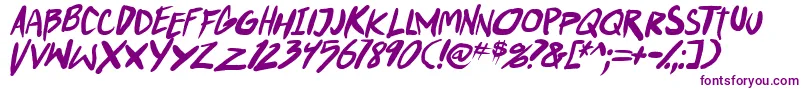 PunkboyTbsItal-Schriftart – Violette Schriften