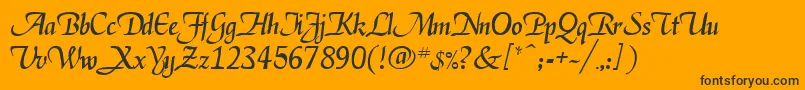 Deloise Font – Black Fonts on Orange Background