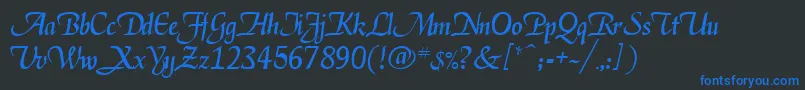Deloise Font – Blue Fonts on Black Background