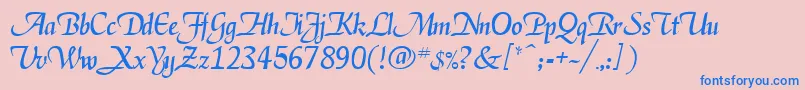 Deloise Font – Blue Fonts on Pink Background