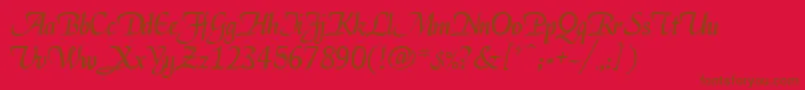Deloise Font – Brown Fonts on Red Background
