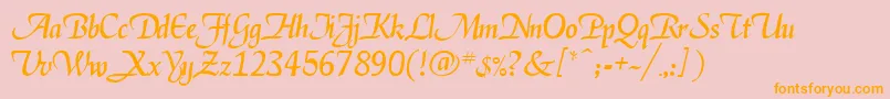 Deloise Font – Orange Fonts on Pink Background