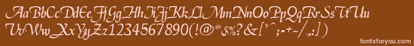 Deloise Font – Pink Fonts on Brown Background