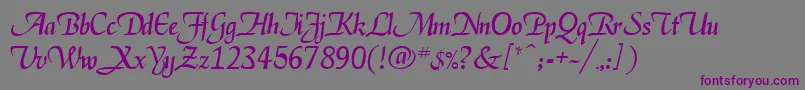 Deloise Font – Purple Fonts on Gray Background