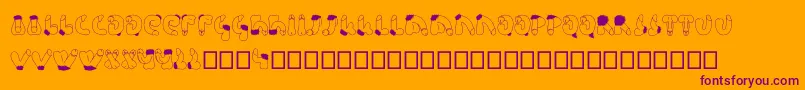 Semi Font – Purple Fonts on Orange Background