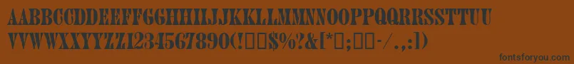 JuniordbNormal Font – Black Fonts on Brown Background