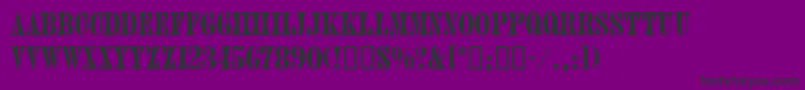 Шрифт JuniordbNormal – чёрные шрифты на фиолетовом фоне