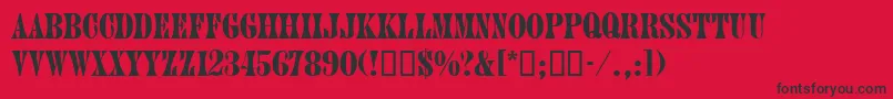 フォントJuniordbNormal – 赤い背景に黒い文字