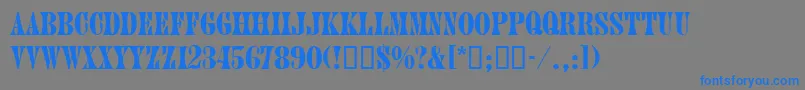 JuniordbNormal Font – Blue Fonts on Gray Background