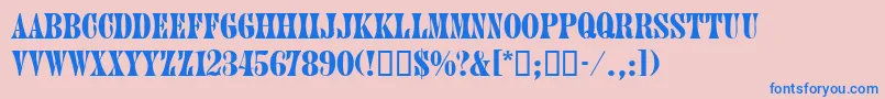 JuniordbNormal Font – Blue Fonts on Pink Background