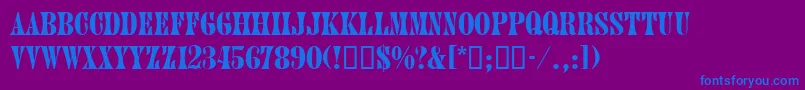 JuniordbNormal Font – Blue Fonts on Purple Background