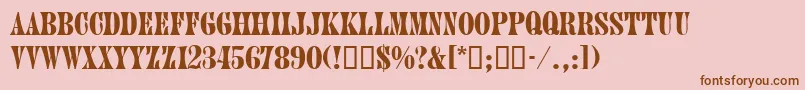 JuniordbNormal Font – Brown Fonts on Pink Background