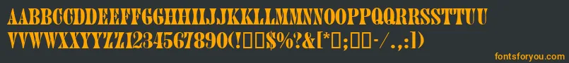 JuniordbNormal Font – Orange Fonts on Black Background