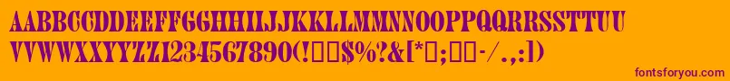 JuniordbNormal Font – Purple Fonts on Orange Background