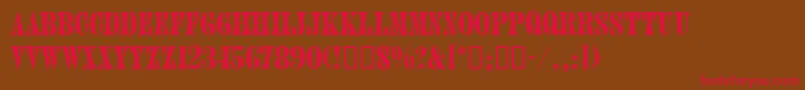 JuniordbNormal Font – Red Fonts on Brown Background