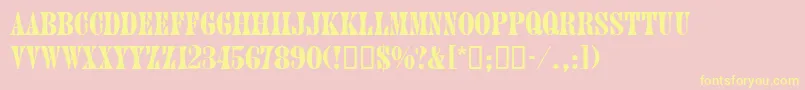 JuniordbNormal Font – Yellow Fonts on Pink Background