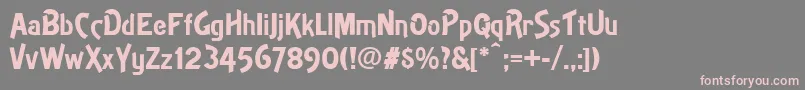 Theater Font – Pink Fonts on Gray Background