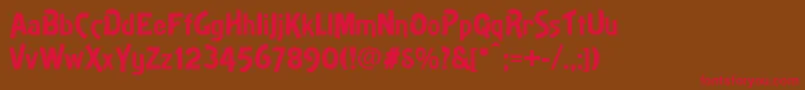 Theater Font – Red Fonts on Brown Background