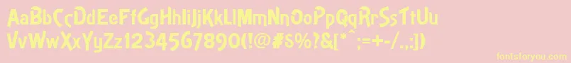 Theater Font – Yellow Fonts on Pink Background