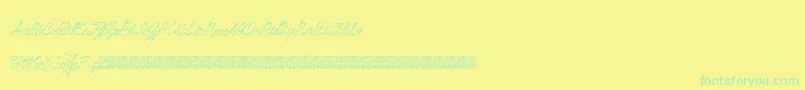 Шрифт Abovestars – зелёные шрифты на жёлтом фоне