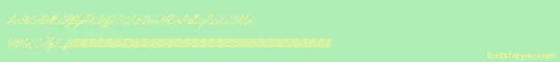 Abovestars Font – Yellow Fonts on Green Background