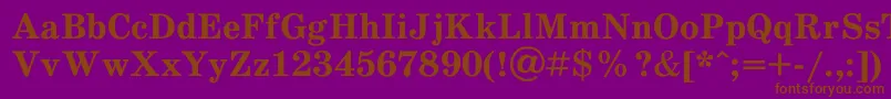 SchooldlBold Font – Brown Fonts on Purple Background