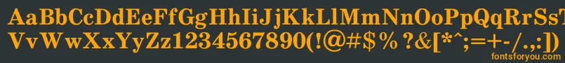 SchooldlBold Font – Orange Fonts on Black Background