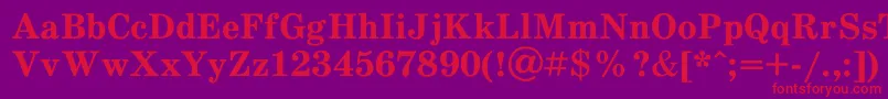 フォントSchooldlBold – 紫の背景に赤い文字