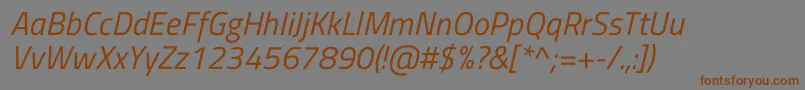 TitilliumwebItalic Font – Brown Fonts on Gray Background