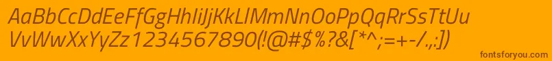 TitilliumwebItalic Font – Brown Fonts on Orange Background