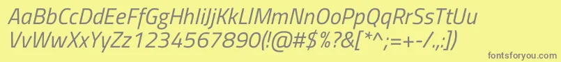 Czcionka TitilliumwebItalic – szare czcionki na żółtym tle