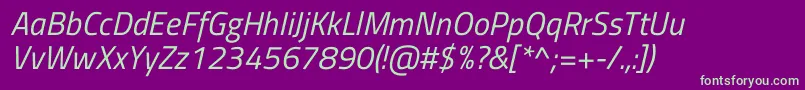 fuente TitilliumwebItalic – Fuentes Verdes Sobre Fondo Morado