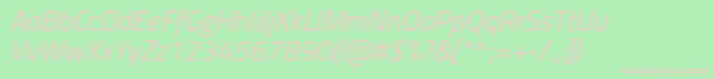 TitilliumwebItalic Font – Pink Fonts on Green Background