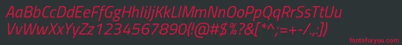 Шрифт TitilliumwebItalic – красные шрифты на чёрном фоне