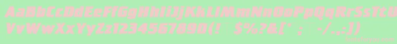 CrilleeExtraBoldItalicPlain Font – Pink Fonts on Green Background