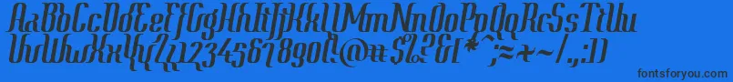 ContextRegular Font – Black Fonts on Blue Background