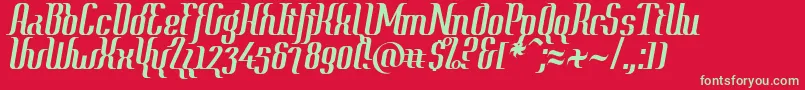 ContextRegular Font – Green Fonts on Red Background
