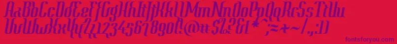 ContextRegular Font – Purple Fonts on Red Background