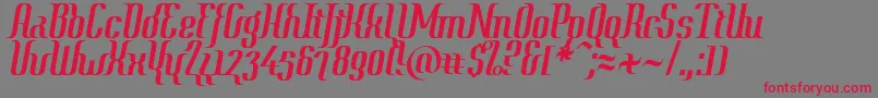 ContextRegular Font – Red Fonts on Gray Background