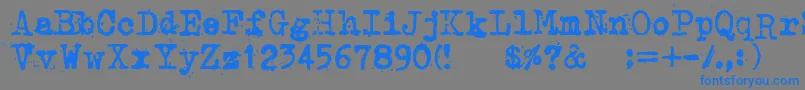 KosminenTaustasateily-Schriftart – Blaue Schriften auf grauem Hintergrund