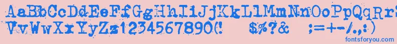 KosminenTaustasateily Font – Blue Fonts on Pink Background