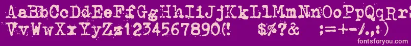 KosminenTaustasateily Font – Pink Fonts on Purple Background
