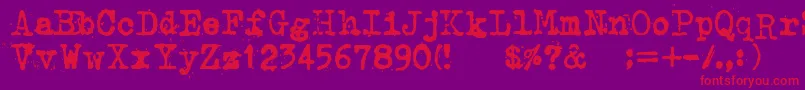 KosminenTaustasateily Font – Red Fonts on Purple Background