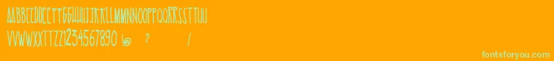 EsKelapaMuda Font – Green Fonts on Orange Background