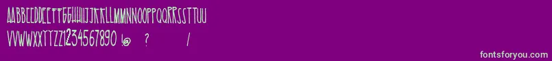 fuente EsKelapaMuda – Fuentes Verdes Sobre Fondo Morado