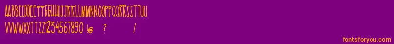 fuente EsKelapaMuda – Fuentes Naranjas Sobre Fondo Morado