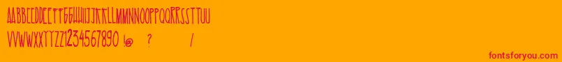 EsKelapaMuda Font – Red Fonts on Orange Background